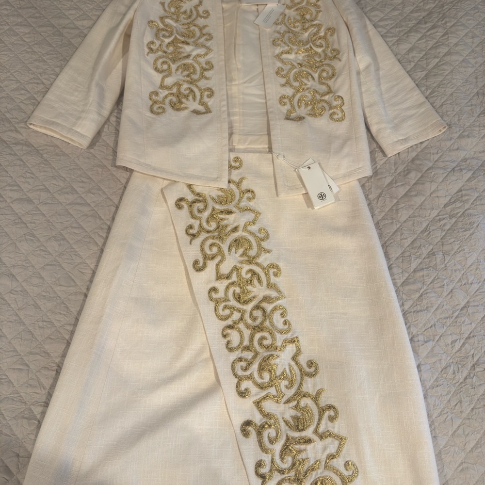 Tory Burch two piece skirt and Cardigan set